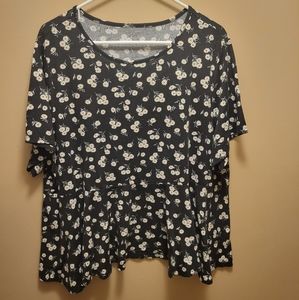 2xL SHEIN Floral Blouse